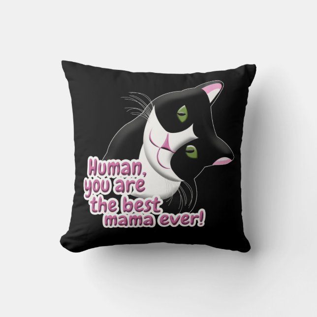 Muttertagskatze Kissen (Vorderseite)