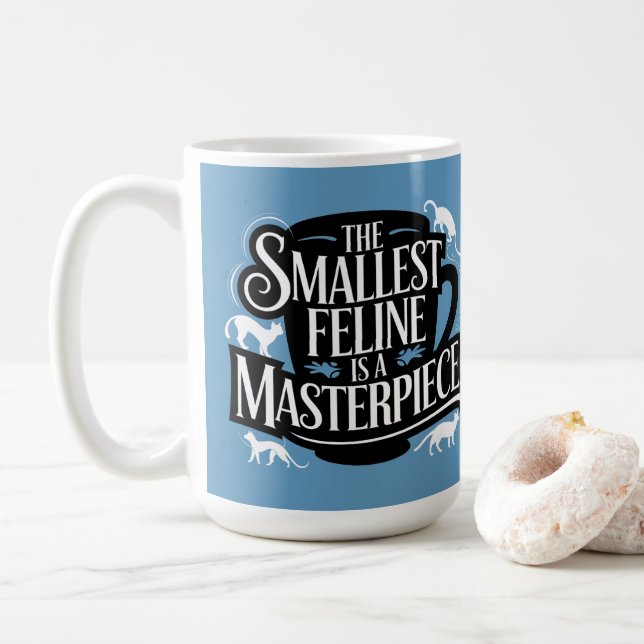 Muttertagskatze Lover einzigartiges Geschenk Kaffeetasse (Mit Donut)