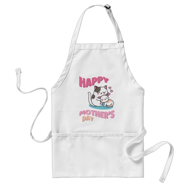 Muttertagskatzen, kawaii-Stil Schürze (Vorne)