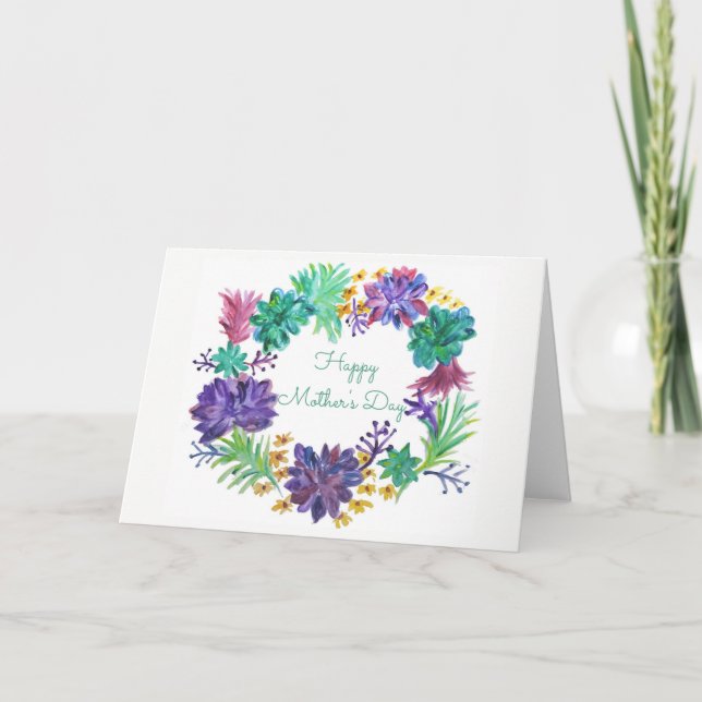 Muttertagskranz Karte (Vorderseite)