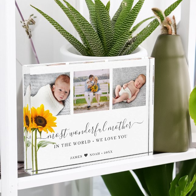 Muttertagskript Großartige Mutter Fotoblock (Mother's Day Script Most Wonderful Mother Photo Block)