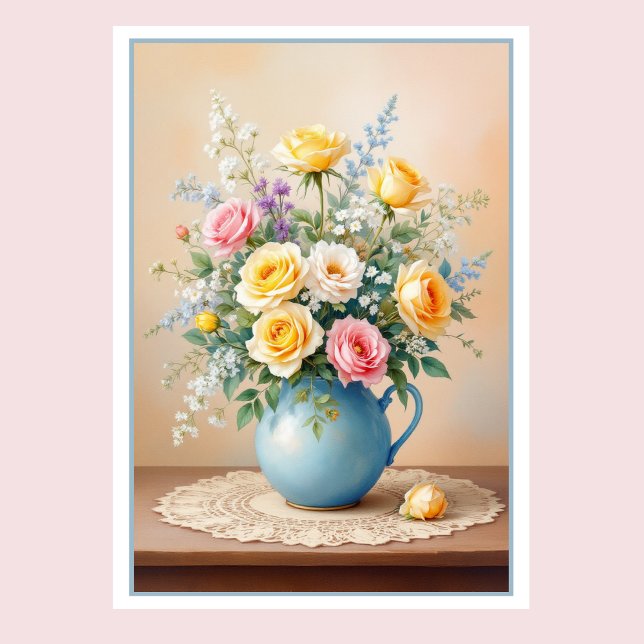 Muttertagskuke von Rose und Wildblumen Karte (Von Creator hochgeladen)