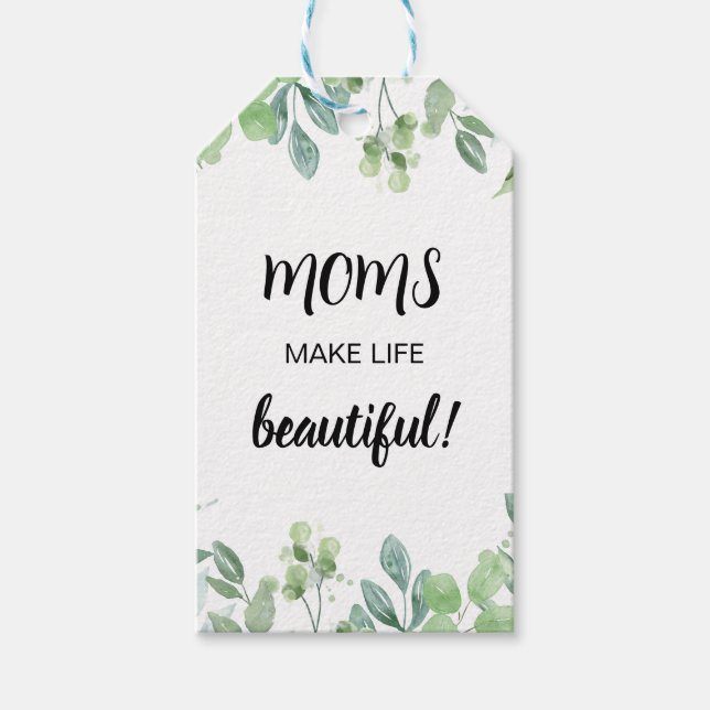 Muttertagskunst mit Folies Geschenkanhänger (Vorderseite)