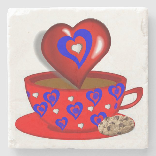 Muttertagsmarmor-Stone-Untersetzer Steinuntersetzer (Vorderseite)