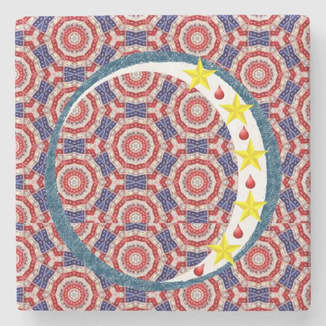 Muttertagsmarmor-Stone-Untersetzer Steinuntersetzer (Vorderseite)