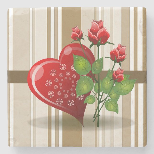 Muttertagsmarmor-Stone-Untersetzer Steinuntersetzer (Vorderseite)