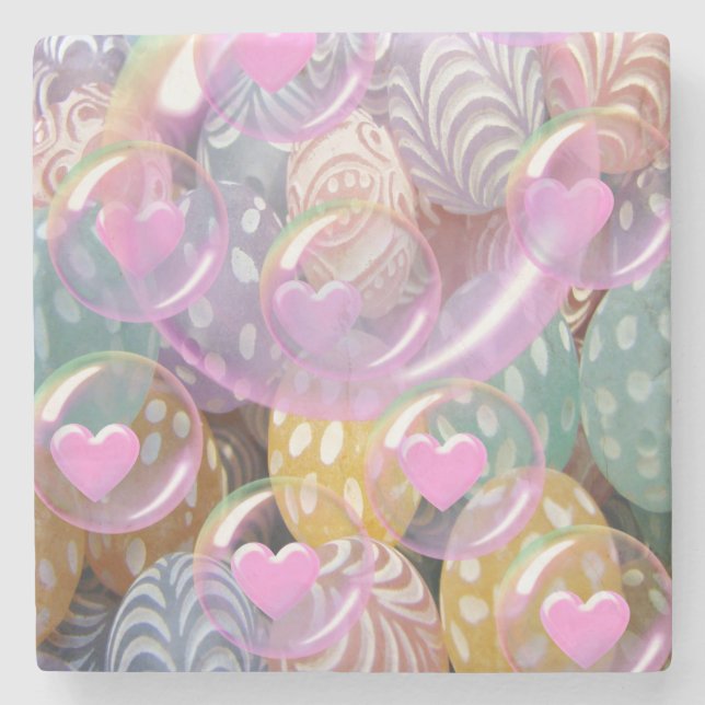 Muttertagsmarmor-Stone-Untersetzer Steinuntersetzer (Vorderseite)