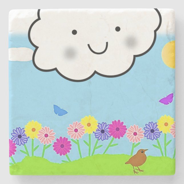 Muttertagsmarmor-Stone-Untersetzer Steinuntersetzer (Vorderseite)