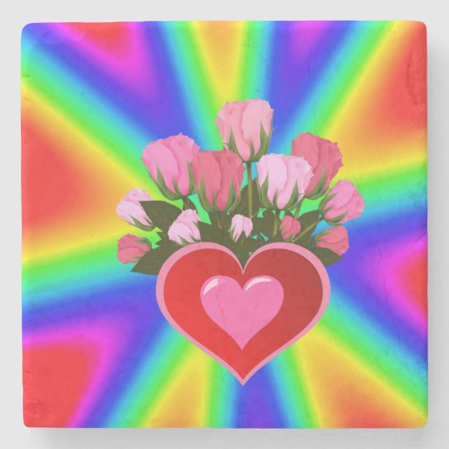 Muttertagsmarmor-Stone-Untersetzer Steinuntersetzer (Vorderseite)