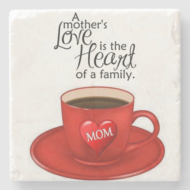 Muttertagsmarmor-Stone-Untersetzer Steinuntersetzer (Vorderseite)