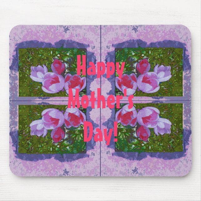 Muttertagsmusemat mit Crocuses Mousepad (Vorne)