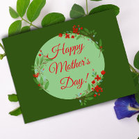 Muttertagsmuster rote Blume Aquarell