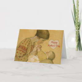 Muttertagsmutter-Baby Vignette Vintag Karte
