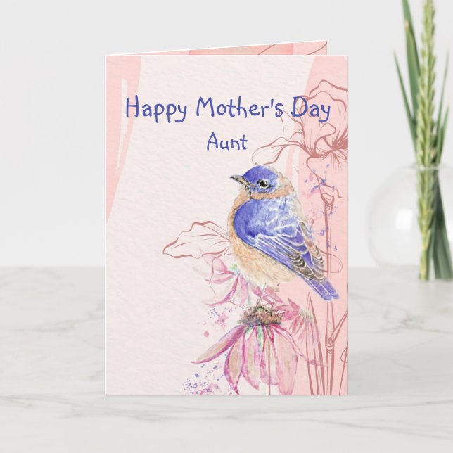 Muttertagsnacht Bluebird Garden Bird Card Karte (Vorderseite)