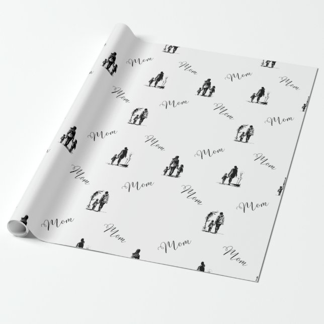 Muttertagspapier | Elegantes Geschenkpapier (Ungerollt)