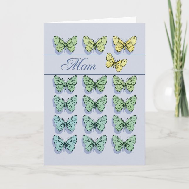 Muttertagsschmetterling fliegt karte (Vorderseite)
