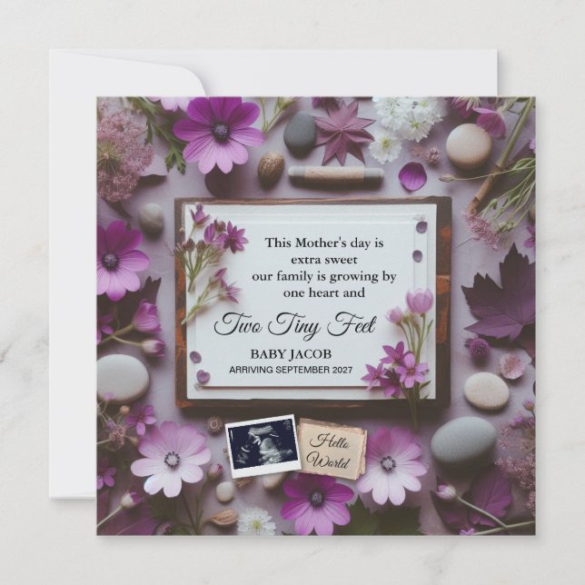 Muttertagsschwangerschaft für Oma Ankündigung (Vorderseite)