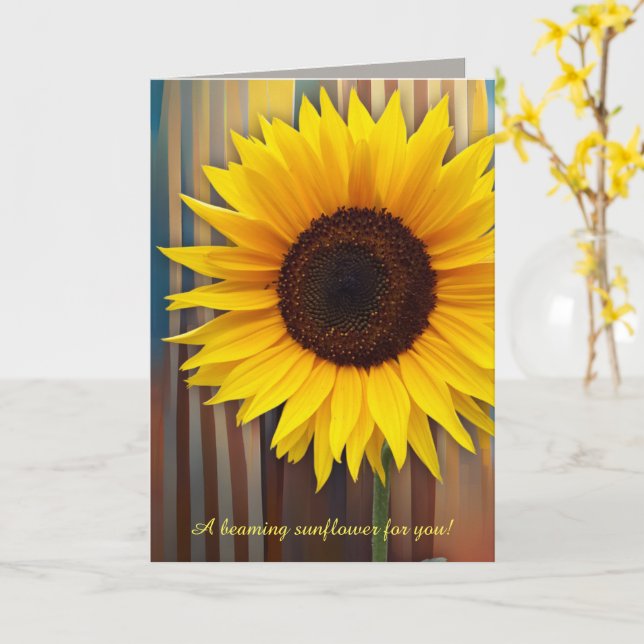 Muttertagssonne und individueller Text Karte (Gelbe Blume)