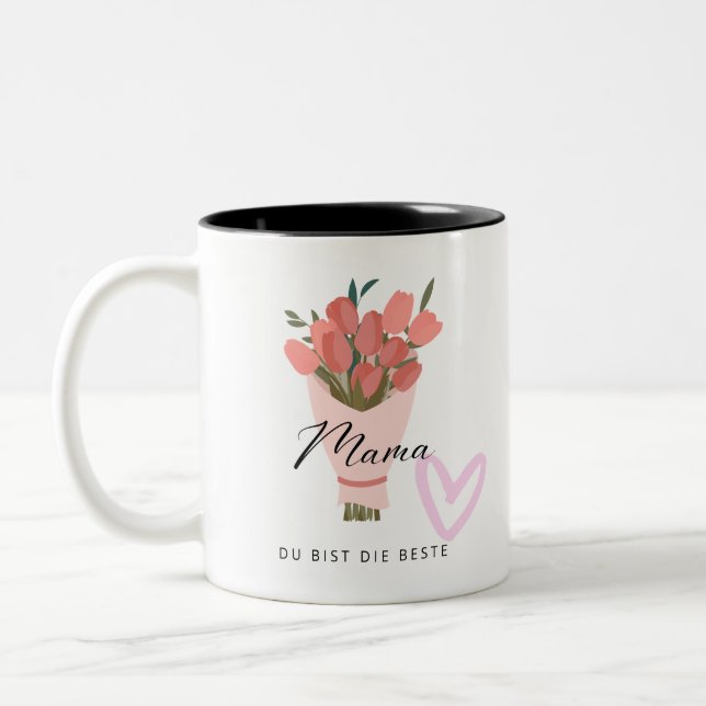 Muttertagstasse mutter, mama zweifarbige tasse (Links)