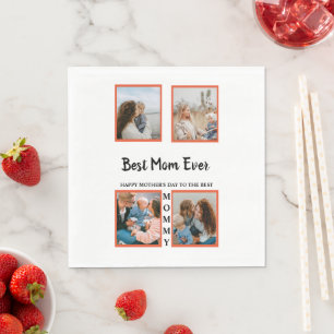 Muttertagsvorstellung für Foto für Mama Serviette