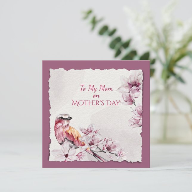 Muttertagswasser-Blume und Vögel (Stehend Vorderseite)