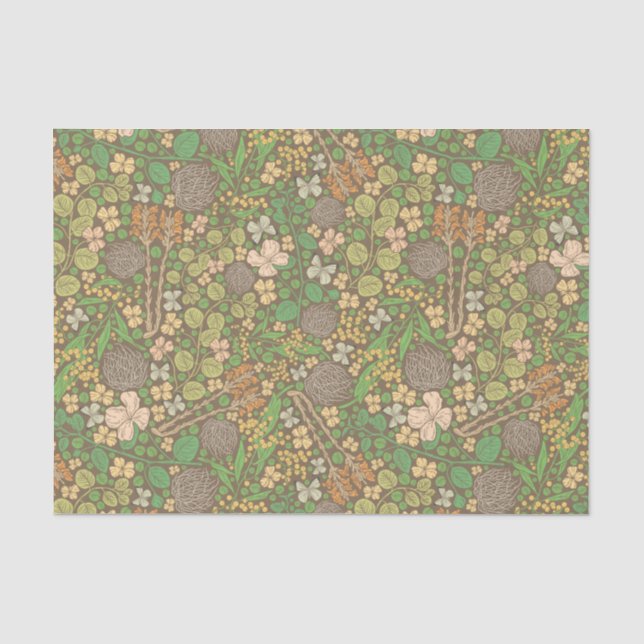 Muttertagsweiße Schmetterlinge orange Blume Seidenpapier (Vorderseite)