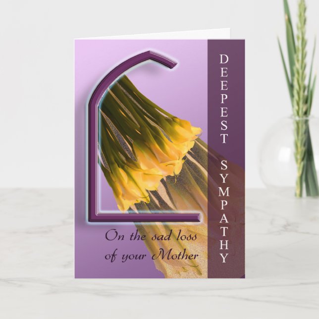 Mutterverlust - mit tiefem Beileid Karte (Vorderseite)