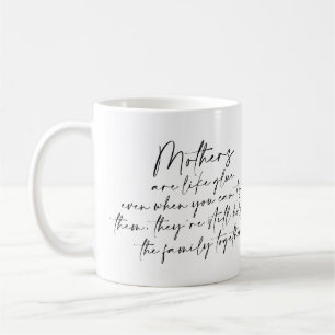 Mutterzitat in schwarzer Schrift benutzerdefiniert Kaffeetasse