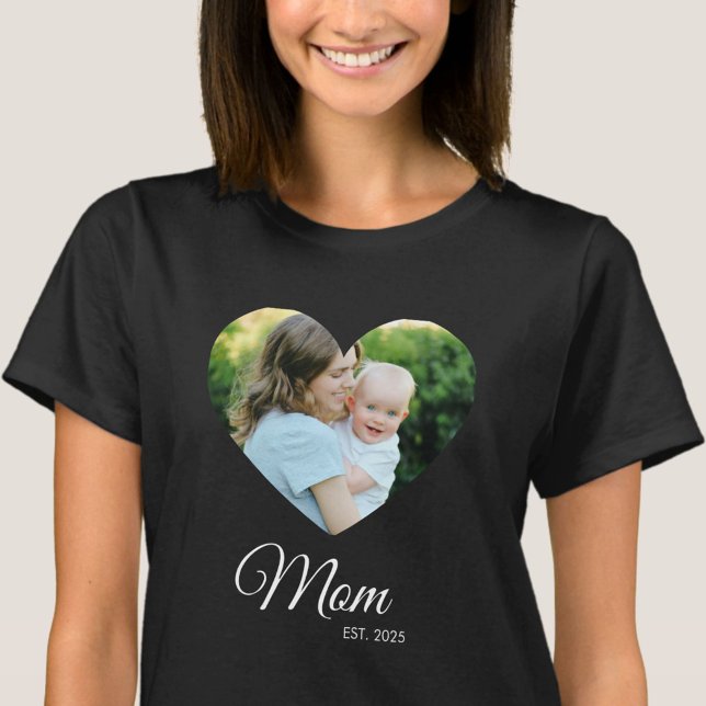 *Mutti Gegründet Foto Muttertagsgeschenk T-Shirt (Von Creator hochgeladen)
