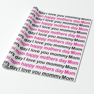 Mutti ich liebe Dich Alles Gute zum Muttertag Geschenkpapier