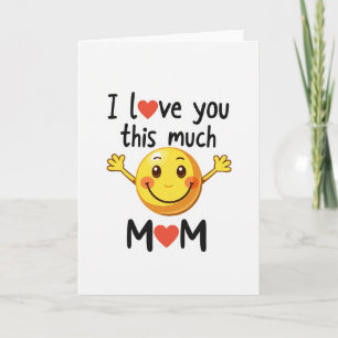 Mutti, ich liebe dich so sehr Lächelnde Karte