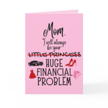 Mutti, ich werde immer dein großes finanzielles Pr