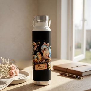 Mutti ist zu Hause Schwarze Wasserflasche Vogel Ge Trinkflasche