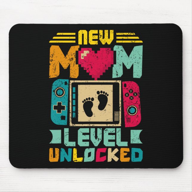 Mutti-Level freigeschaltet Ich habe mich auf Mami  Mousepad (Vorne)