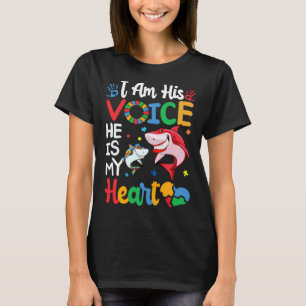 Mutti Mama Autistischer Autismus Mummy Shark Bewus T-Shirt