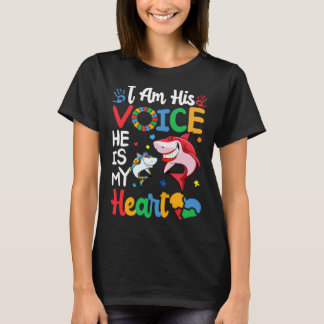 Mutti Mama Autistischer Autismus Mummy Shark Bewus T-Shirt