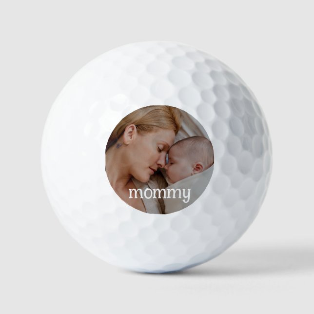Mutti Muttertag Benutzerdefiniertes Foto  Golfball (Vorderseite)