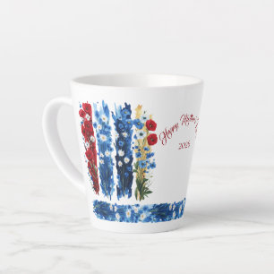 Mutti-Tag 2026 Pinselstriche Wildblumen Latte Milchtasse