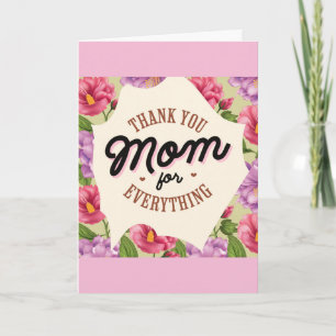 Mutti Tag Danke Mama Rosa Floral Karte