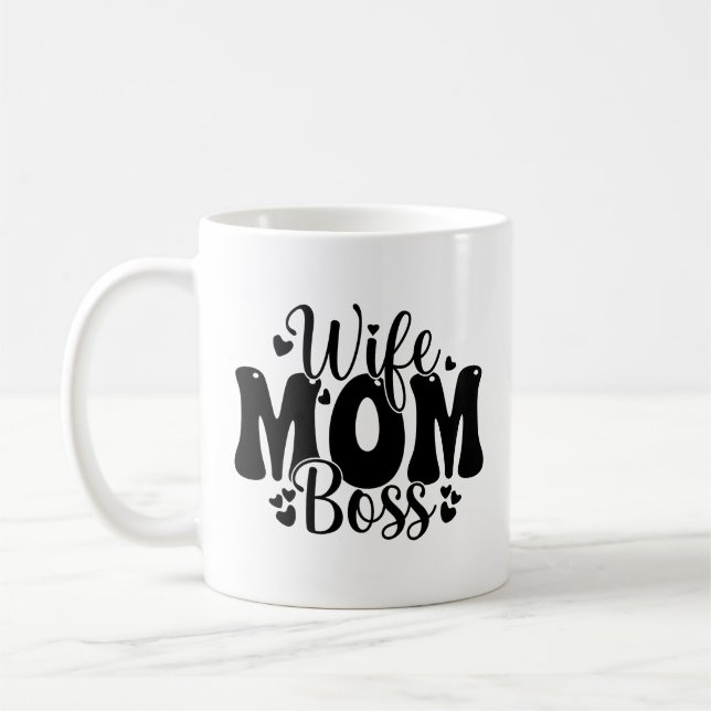 Mutti-Tag-EHEFRAU MUTTER CHEFIN  Kaffeetasse (Links)