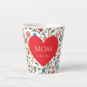 Mutti-Tag, Ich liebe Dich, Blumenmuster, Liebes He Milchtasse