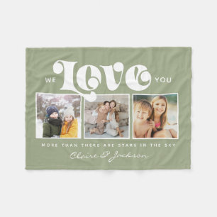 Mutti-Tag Wir lieben Dich Mama Familien-Fotocollag Fleecedecke