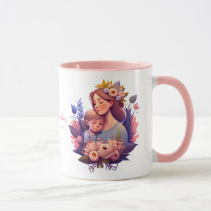 Mutti und Sohn Frohen Muttertag Tasse