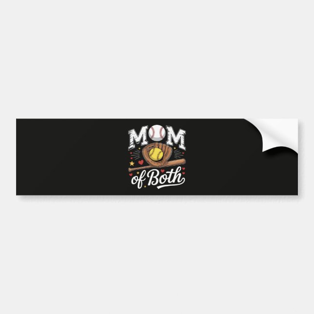 Mutti von beiden Game Day Baseball Softball  Autoaufkleber (Vorne)