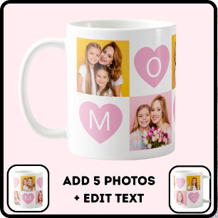 Mutti wir lieben dich Kinder Namen Foto Collage He Kaffeetasse