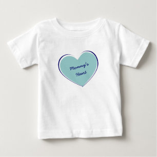 Muttis Herz Zitat Türkises Herz Personalisiert Baby T-shirt