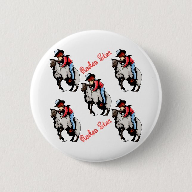 Mutton Busting Button Western-Gastgeschenke (Vorderseite)
