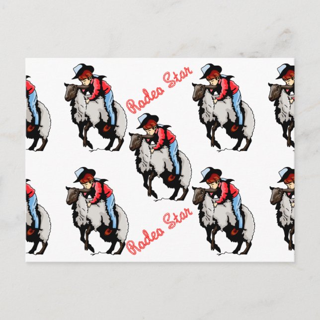 Mutton Busting Geschenke Postkarte (Vorderseite)