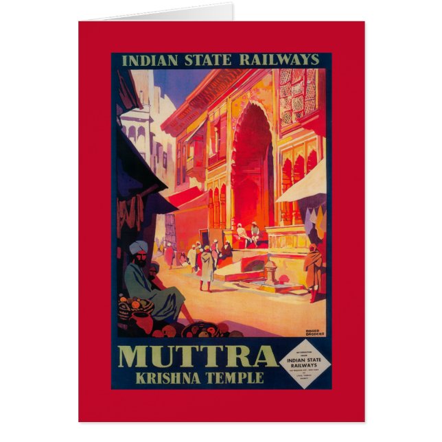 Muttra Krishna Tempel Reiseplakat (Vorne)