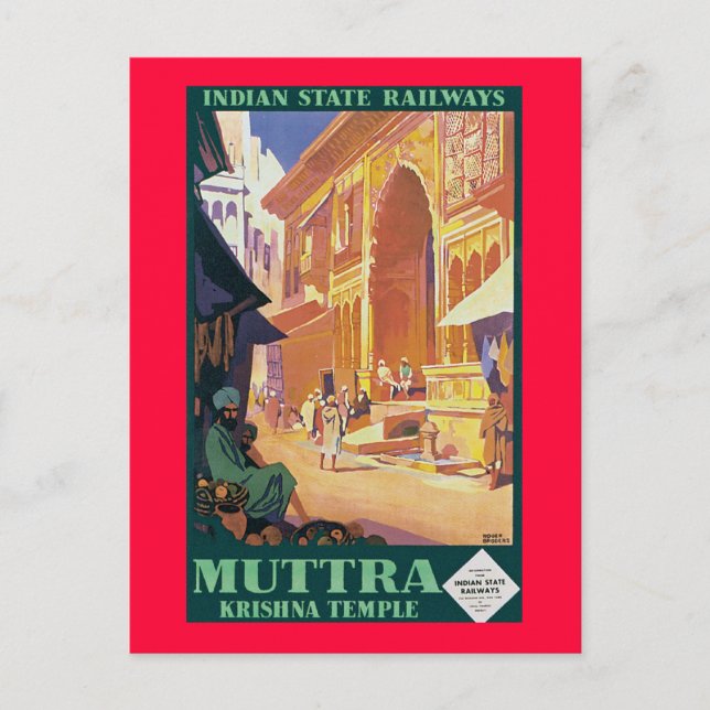 Muttra ~ Krishna Temple Postkarte (Vorderseite)